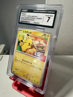 2025 POKEMON JPN MEGA EVOLUTION PROMOS MCDONALD'S PROMOTION PIKACHU CGC 7 - Image 4
