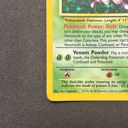 Pokemon TCG Venomoth Jungle 13/64 Holo and 29/64 Unlimited Rare - Image 3