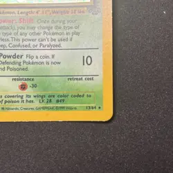 Pokemon TCG Venomoth Jungle 13/64 Holo and 29/64 Unlimited Rare - Image 4