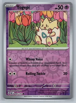 Togepi 83/197 Obsidian Flames Common Reverse Holo Pokemon TCG 2023 - Image 1