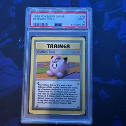 1999 POKEMON BASE SET UNLIMITED #70 CLEFAIRY DOLL PSA 9!!!! - Image 1