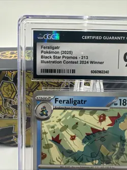 2025 Pokemon Illustration Contest Winner Feraligatr 213 Black Star Promo CGC 9.5 - Image 2