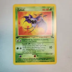 Zubat 57/62 - 1st Edition Common - Pokemon TCG - Fossil - LP - Image 1