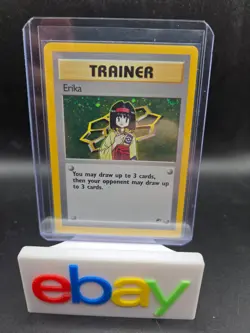 Pokemon TCG Gym Heroes Erika Trainer 16/132 Holo LP - Image 1