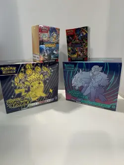 Pokemon Christmas Gift Bundle - Sealed ETBs & Booster Packs Lot - Perfect Gift - Image 1