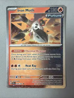 Pokemon TCG * Paradox Rift * 28/182 Iron Moth Cosmos Holo Iron Valiant * FRESH P - Image 1