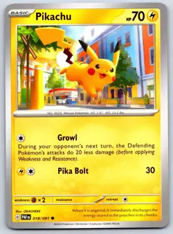 Pikachu - Paldean Fates PAF EN 018/091 Pokemon TCG Card NM - Image 1