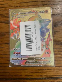 Pokeman Golden Secret Rainbow Rare Charizard Vmax Fan Art Metal Card 74/73 - NEW - Image 5
