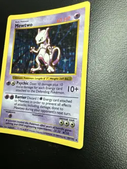 Pokemon TCG Mewtwo 10/102 Base Set Shadowless Holo Rare Card - Image 4