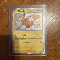 Pokemon TCG Paldean Fates Pikachu Card 131/091 Baby Shiny - Image 1
