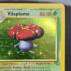 Vileplume Holo Rare Jungle 15/64 Pokemon TCG 1999 WOTC Unlimited Card LP - Image 2