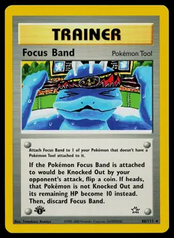 Pokemon Card - Focus Band Neo Genesis 86/111 Rare 1st Edition - Image 1