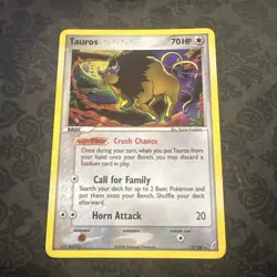 Tauros 12/100 Holo Rare EX Crystal Guardians Pokemon Card - Image 1
