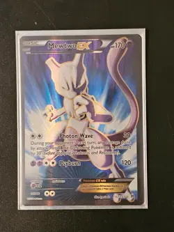 Pokemon Card - Mewtwo EX (Full Art) 157/162 XY BREAKthrough Rare Holo NM - Image 1