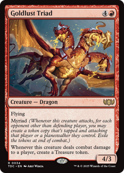 Goldlust Triad #34 | Near Mint | Tarkir Dragonstorm Commander TDC Magic MTG - Image 1