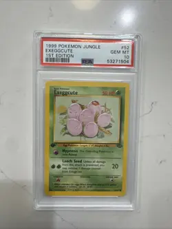 1999 POKEMON JUNGLE 1ST ED #52 EXEGGCUTE PSA 10 - Image 1