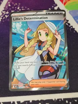 Lillie's Determination 169/132 Full Art Trainer Mega Evolution Pokemon English - Image 1