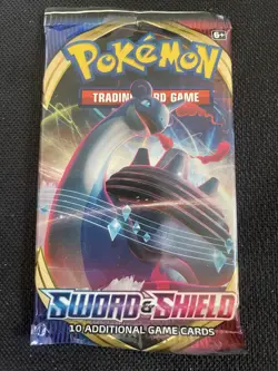 1x Sword And Shield Base Set Pokemon Booster Pack Lapras SEALED - Image 1