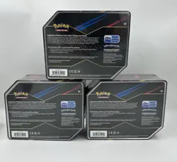 Pokemon TCG Crown Zenith Tin Set of 3 Galarian Moltres Zapdos Articuno In Hand - Image 2