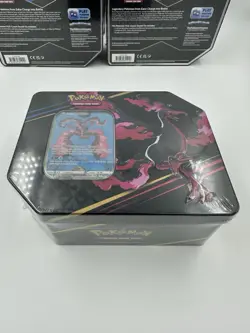 Pokemon TCG Crown Zenith Tin Set of 3 Galarian Moltres Zapdos Articuno In Hand - Image 4