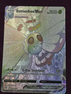 Pokemon TCG Butterfree VMAX 190/189 Darkness Ablaze Rainbow Secret Rare Holo NM - Image 1