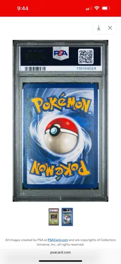 1999 POKEMON FOSSIL #13 MUK-HOLO PSA 8, Free Shipping - Image 2