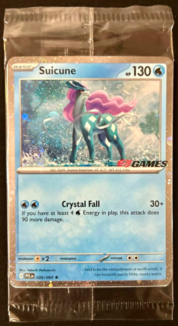 Suicune 026/094 Pokemon EB Games Stamped Promo Sealed - Image 1