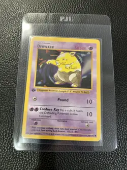 Pokemon Drowzee Base Set (Shadowless) 1st Edition 49/102 Common NM - Image 3