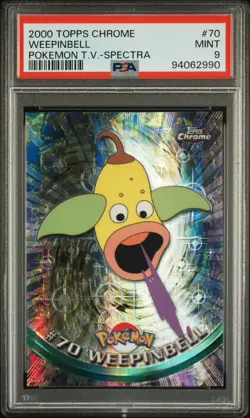 2000 Topps Chrome #70 Weepinbell Pokemon T.V. Spectra PSA 9 - Image 1