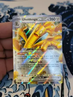 1x Gholdengo ex 139/182 Pokemon Paradox Rift Double Rare Holo NM - Image 1