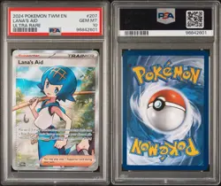 PSA 10 Lana's Aid 207/167 Ultra Rare SV Twilight Masquerade Pokemon TCG - Image 2