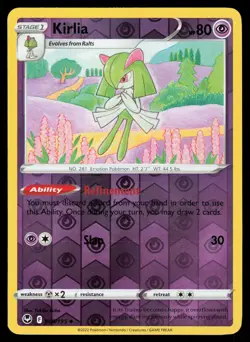Kirlia 068/195 Reverse Holo Pokemon Silver Tempest LP - Image 1