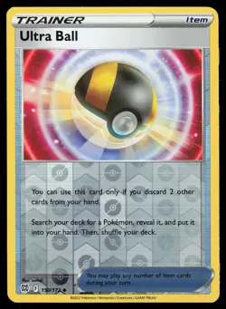 Ultra Ball 150/172 Reverse Holo Pokemon Brilliant Stars LP - Image 1