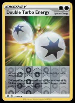 Double Turbo Energy 151/172 Reverse Holo Pokemon Brilliant Stars LP - Image 1