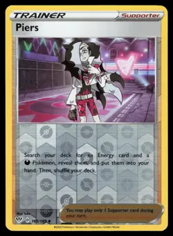 Piers 165/189 Reverse Holo Pokemon Darkness Ablaze LP - Image 1