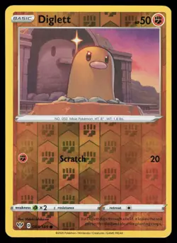 Diglett 084/189 Reverse Holo Pokemon Darkness Ablaze LP - Image 1
