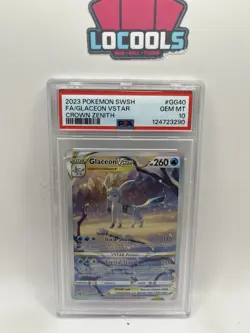 2023 Pokemon Glaceon Vstar GG40 Crown Zenith PSA 10 Gem Mint Gallery - Image 1