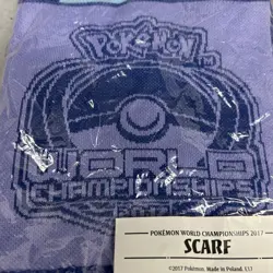 Pokemon World Championships 2017 Scarf New Sealed Fringe Bottom Purple Blue - Image 3