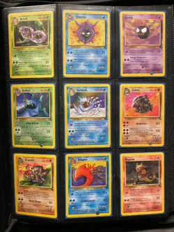 Fossil Set Complete Common and Uncommon 32 Pokemon Cards Bundle 1999 WOTC 31-62 - Image 1