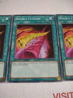 Yu-Gi-Oh Cards 3x Double Cyclone SGX1-END15 Common 1st Edition Speed Duel Items. - Image 3