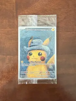 Pokemon Pikachu with Grey Felt Hat SVP 085 Van Gogh Promo Card - SEALED - Image 1
