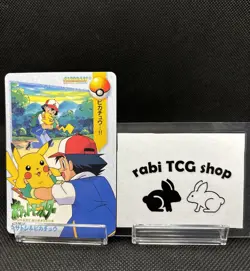 Ash Pikachu 5 1998 Carddass Anime Collection Japanese Pokemon Card LP very rare - Image 1