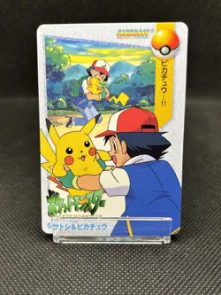 Ash Pikachu 5 1998 Carddass Anime Collection Japanese Pokemon Card LP very rare - Image 2