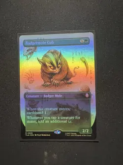 Badgermole Cub (Borderless Foil) 0326 TLA - MTG - NM - Image 1
