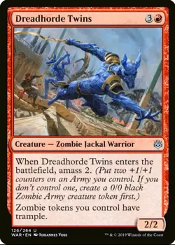 X 1 Dreadhorde Twins NM War of the Spark 126 MTG Magic The Gathering - Image 1