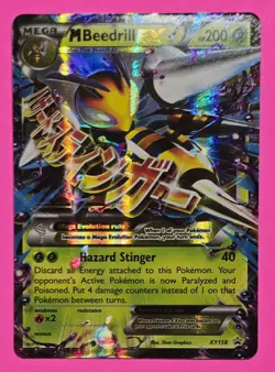 2016 😺 Pokemon Mega M Beedrill EX Holo XY Promos XY158 TCG Raw - Image 1