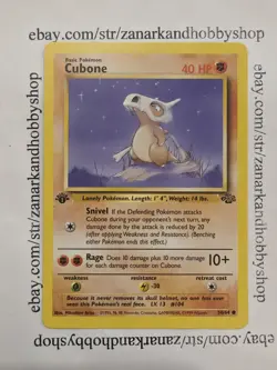 Pokemon Cubone 50/64 1st Edition Jungle LP - Image 1