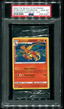 PSA 10 Special Delivery Charizard Pokemon Center UK Promo Sealed Cello Pack #075 - Image 1