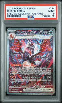 2024 POKEMON PAF EN-PALDEAN FATES SPECIAL ILLUSTRATION RARE CHARIZARD EX PSA 9 - Image 1