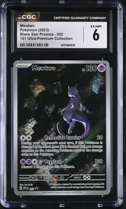 Pokemon TCG: 2023 Black Star Promos #052 Mewtwo CGC 6 - Image 1